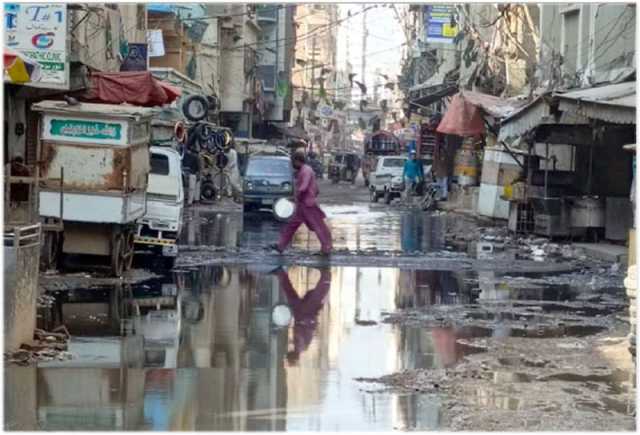 لیاری آگرہ تاج کالونی مسجد روڈپرسیوریج کانظام عرصہ دراز سے درہم برہم ہے